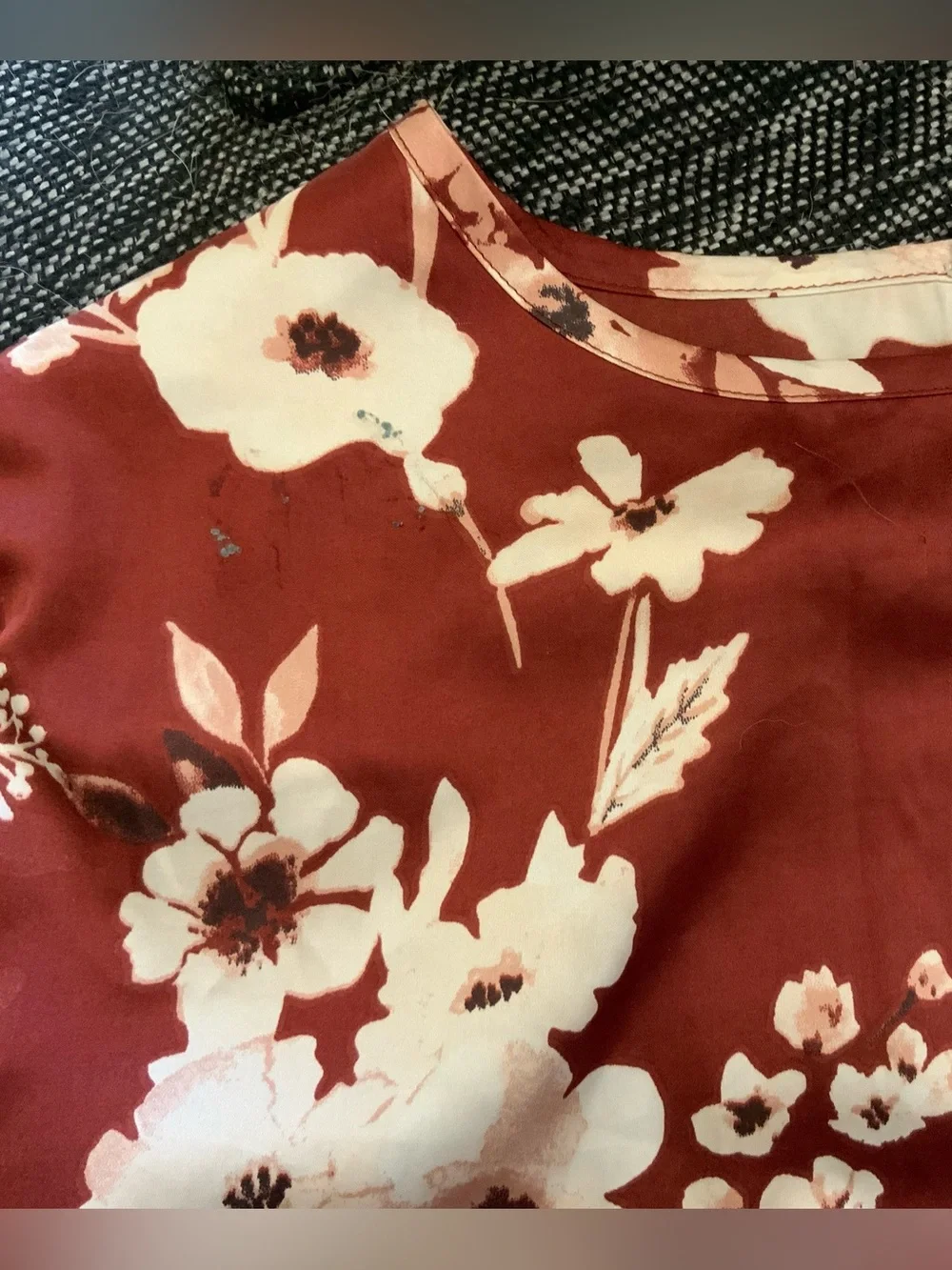 Girls' Floral Matching Set in Burgundy - Mia Joy